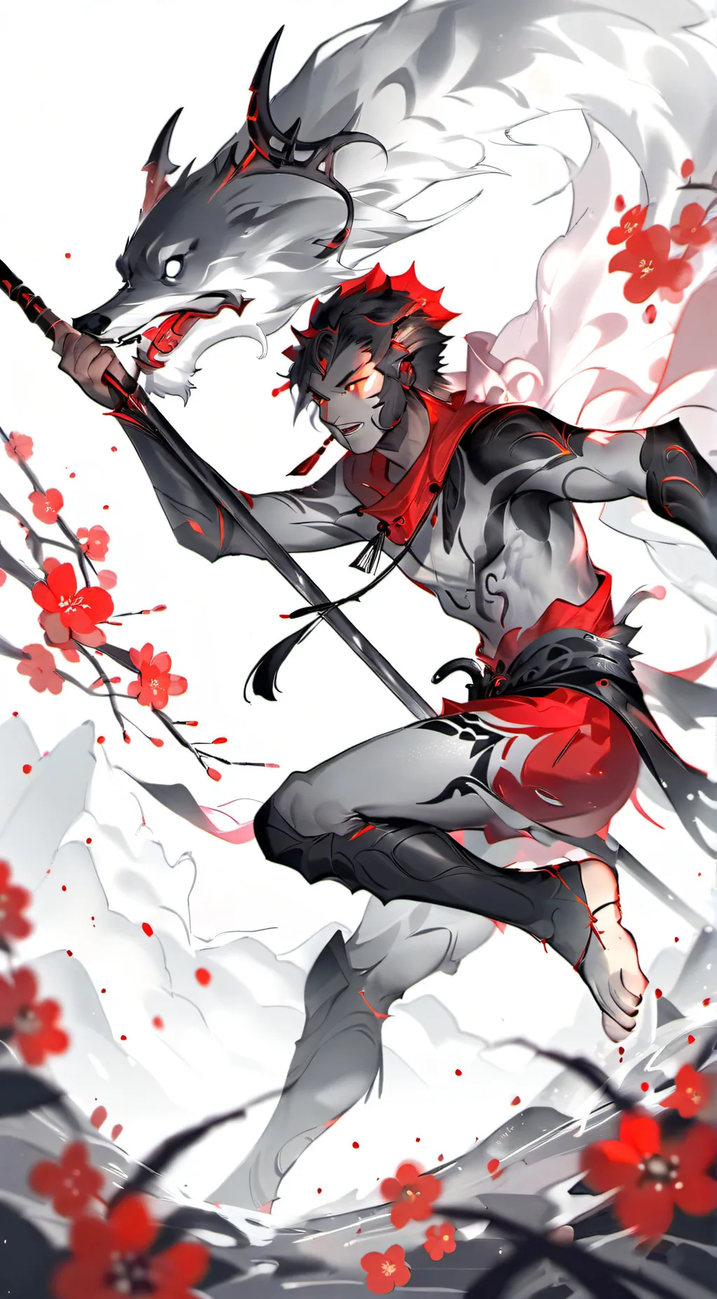 ai character: AJ / death wolf background