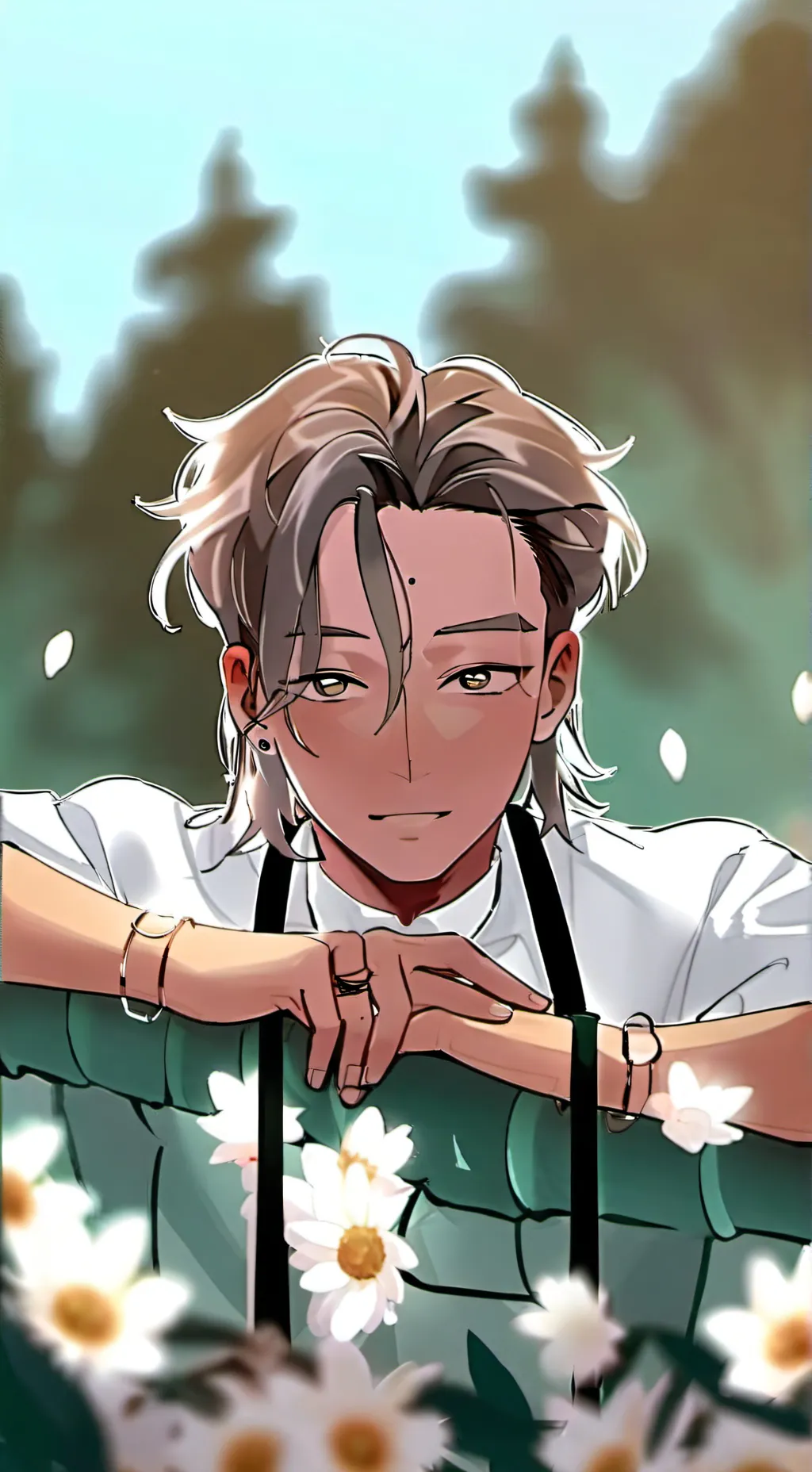 ai character: focus background