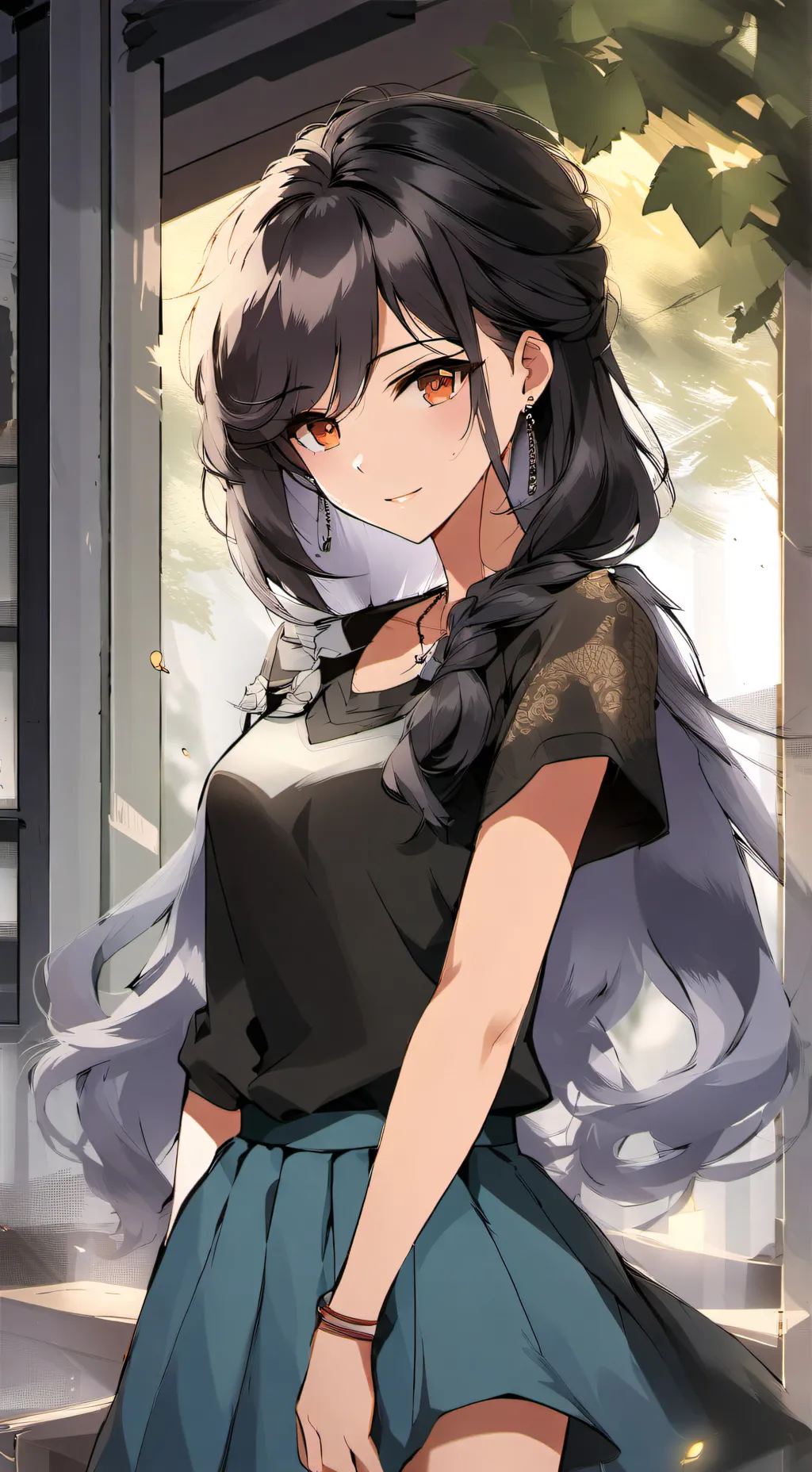 ai character: school crush  background