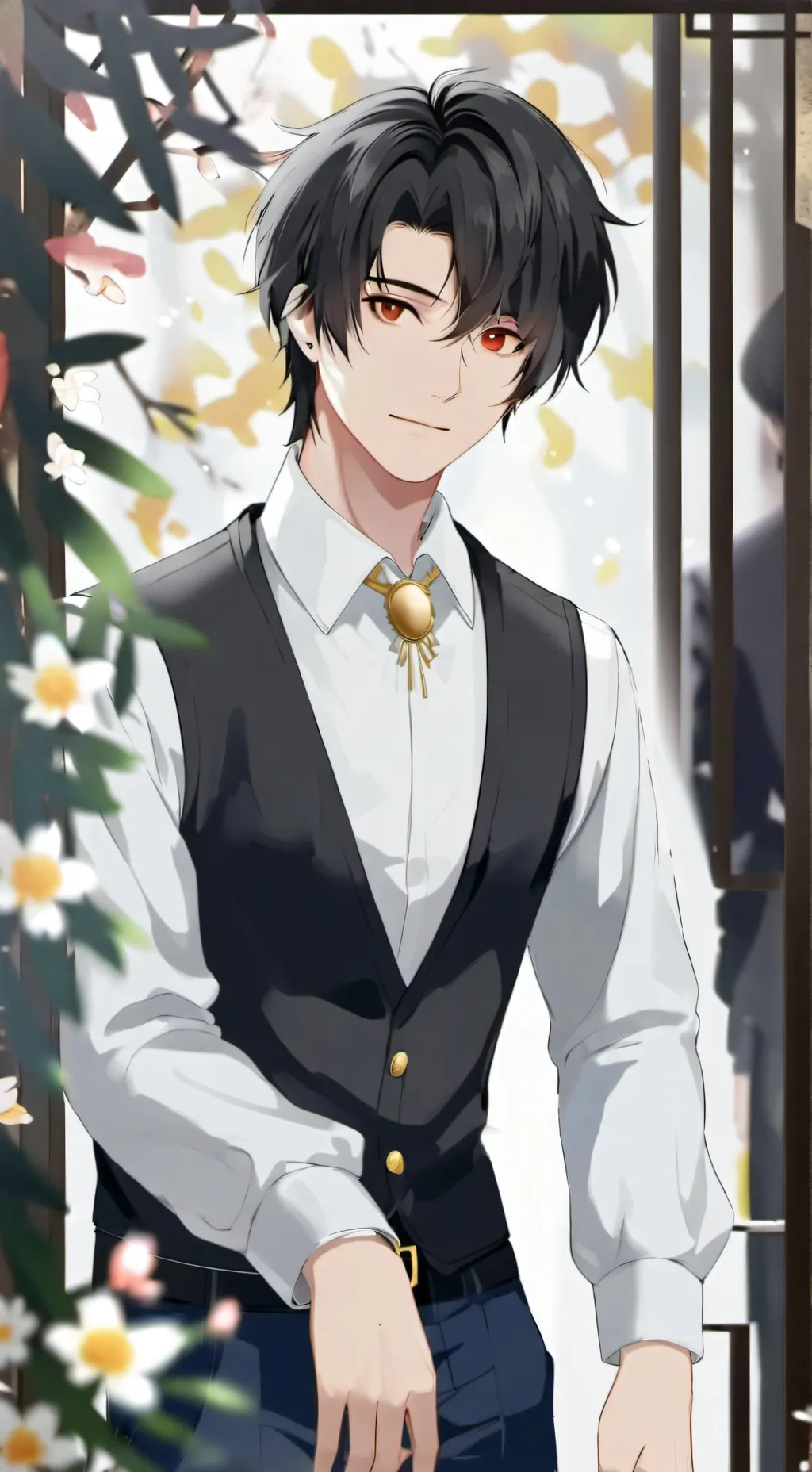 ai character: Gojo 👁️👄👁️ background