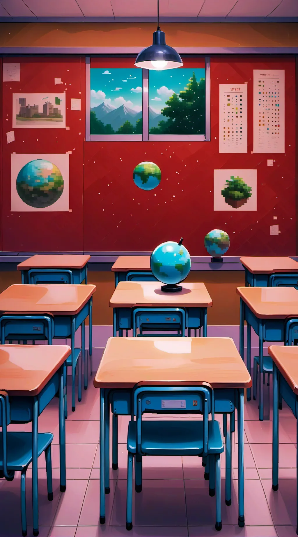 ai character: class room background