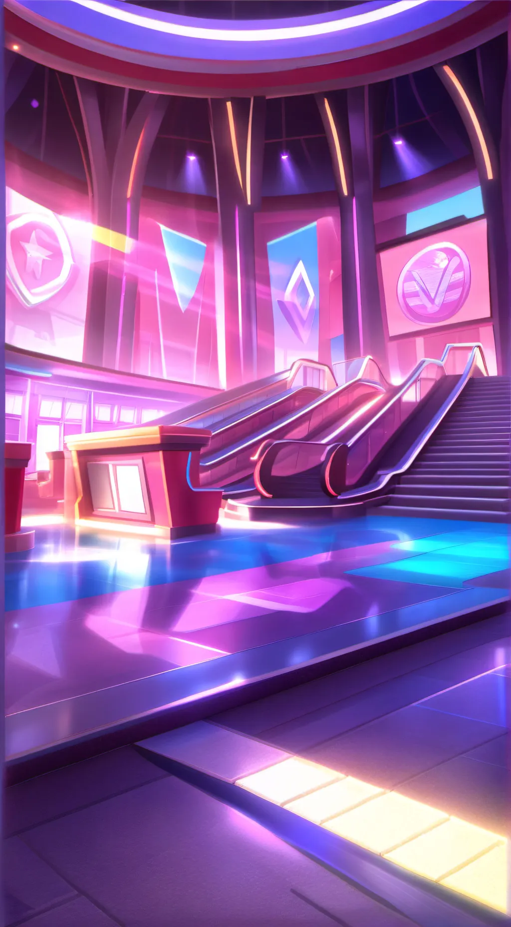 ai character: The Mall background