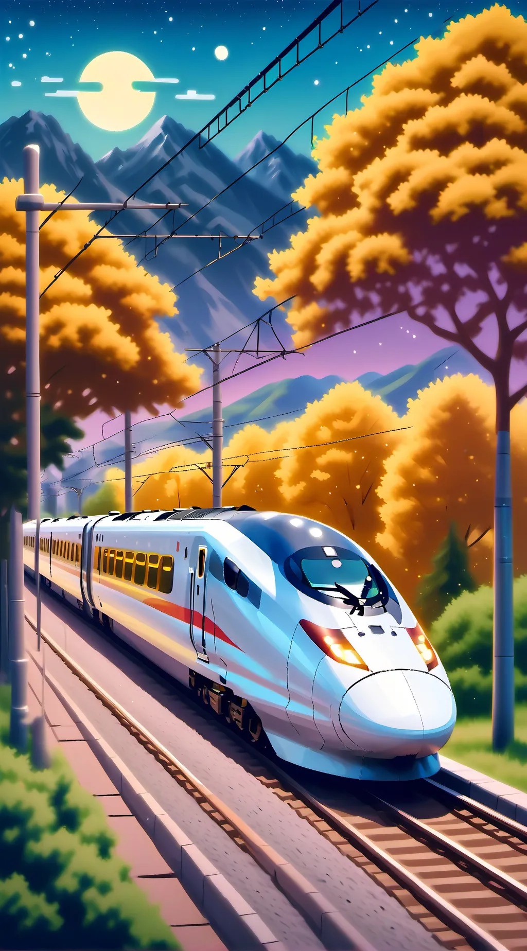 ai character: DW BULLET TRAIN background