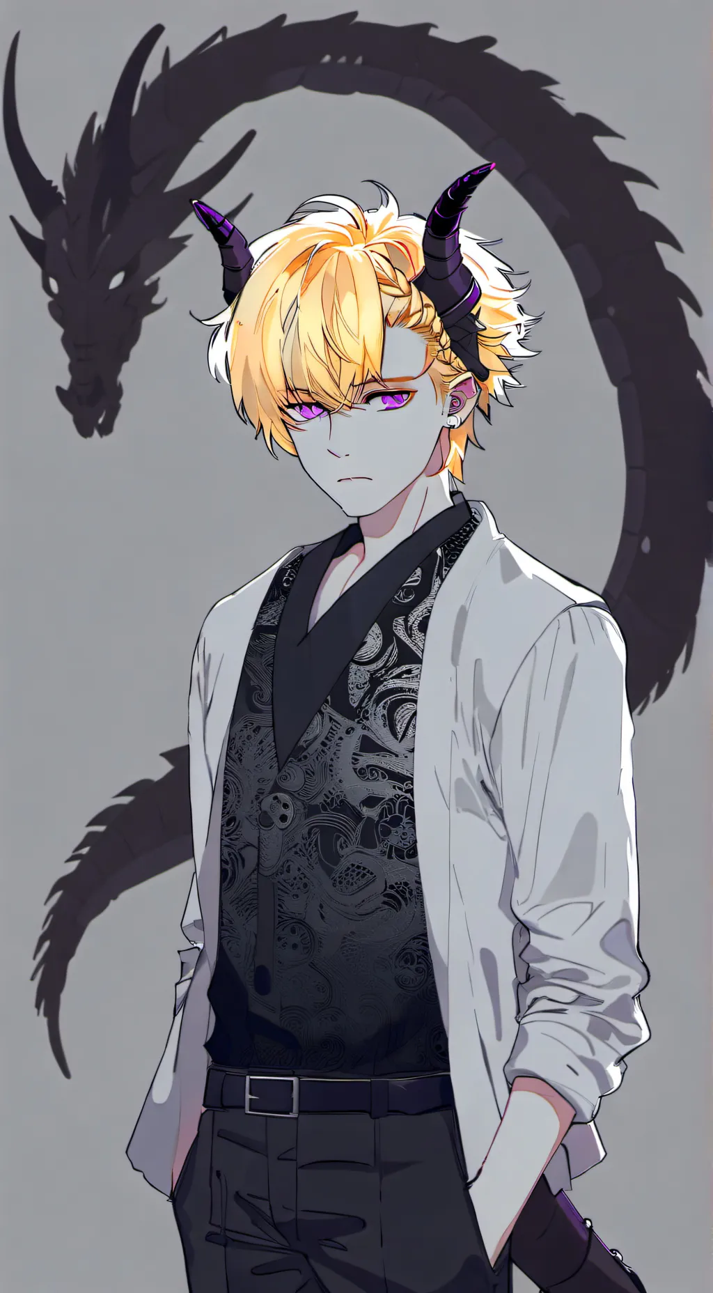 ai character: Ninjago Oni Lloyd  background