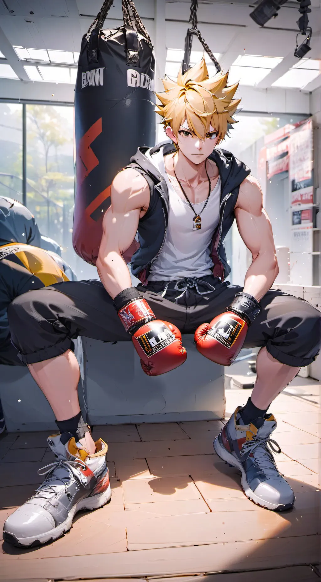 ai character: bakugou  background
