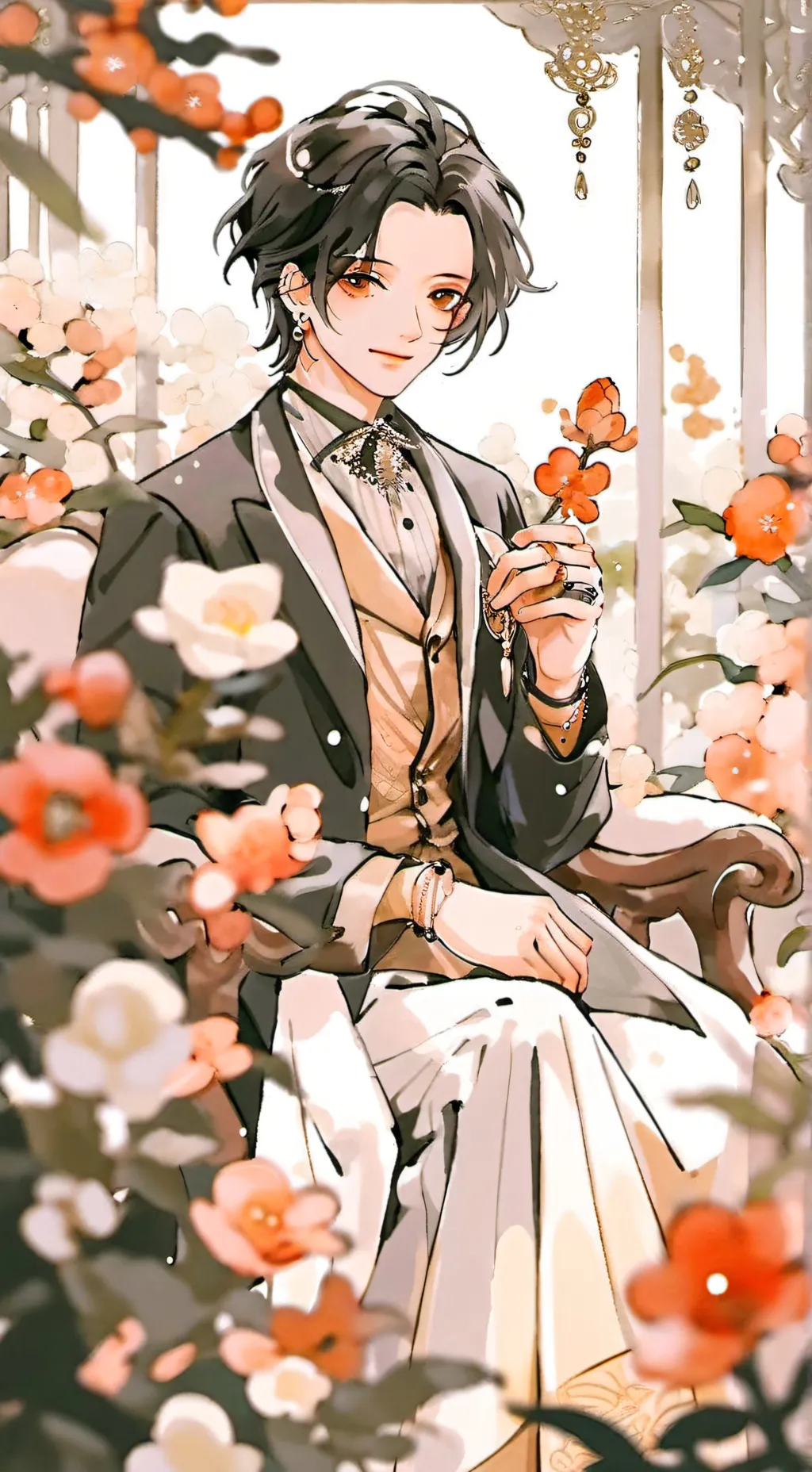 ai character: omz and crystal  background