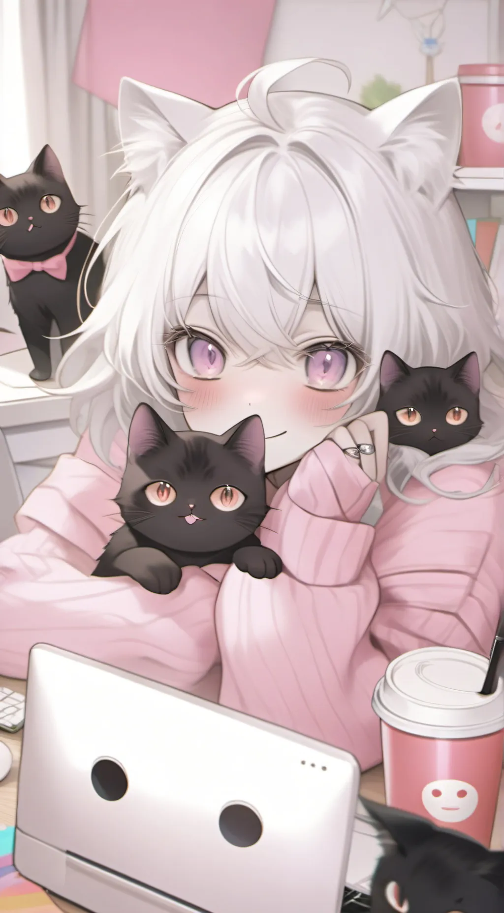 ai character: orb familys cat background