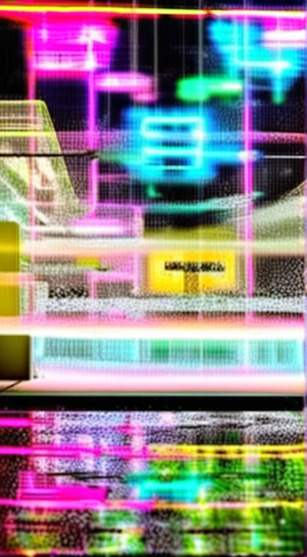 ai character: NEON NOOB background