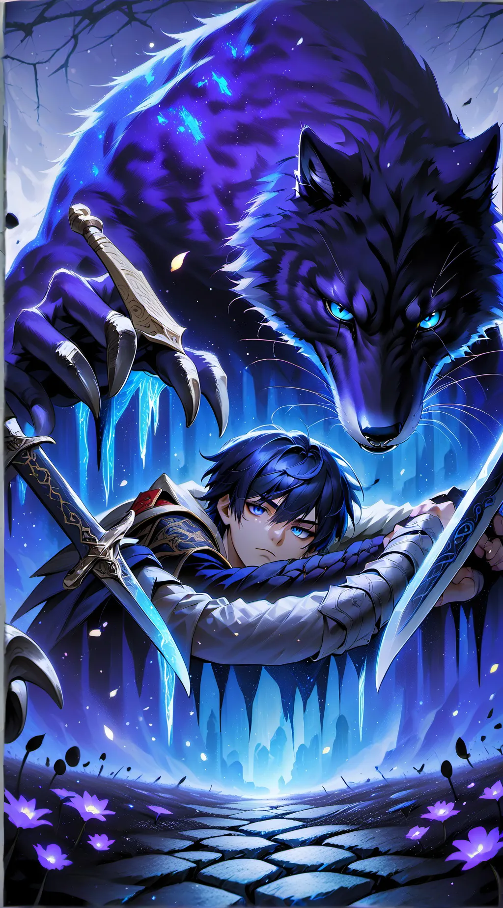 ai character: killer blueberry background