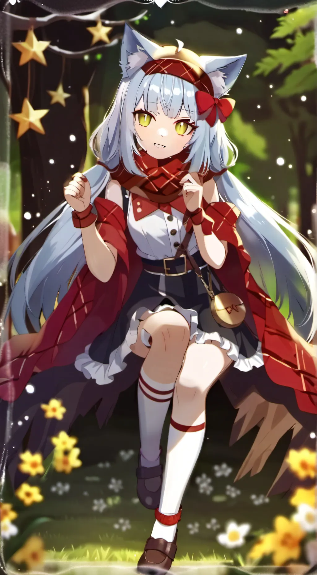 ai character: lovely xmas gift background