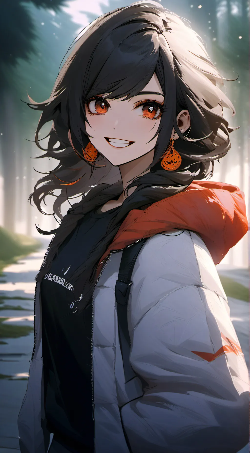 ai character: Melany  background