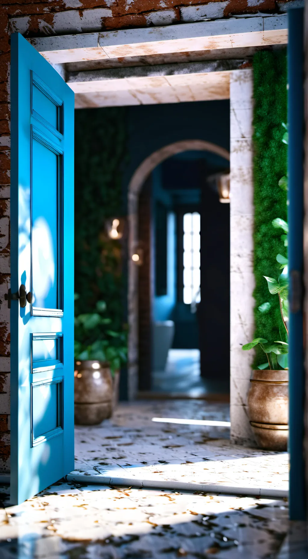 ai character: the sky is blue background