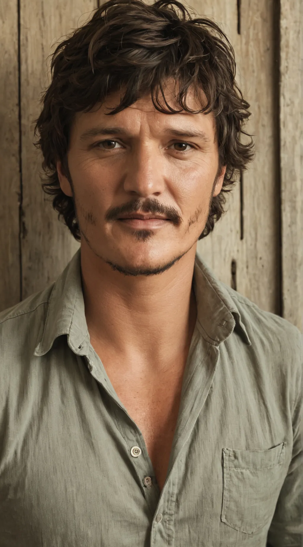ai character: Pedro Pascal  background