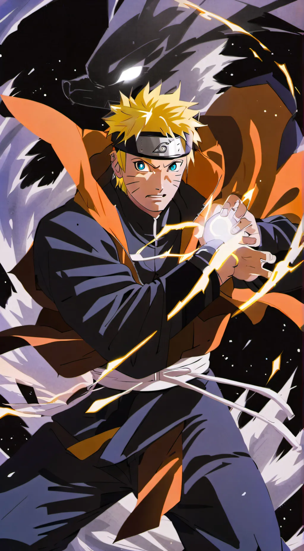 ai character: Naruto vs sauke background