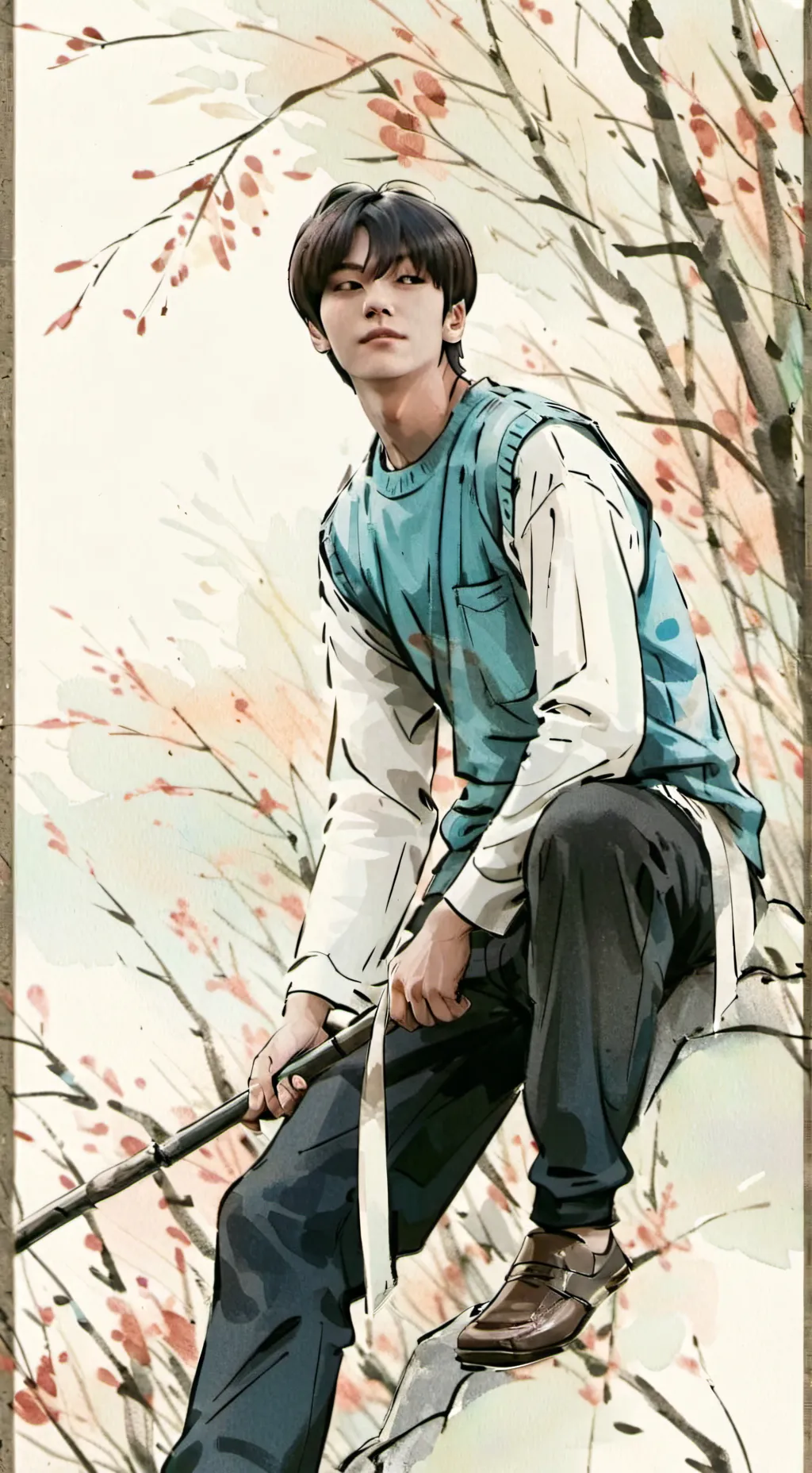 ai character: jungwon  background