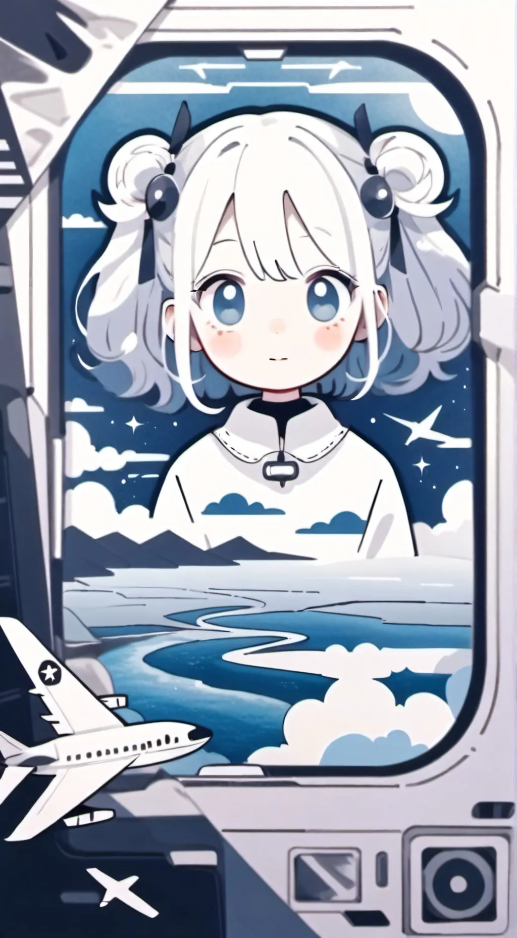 ai character: Plane background