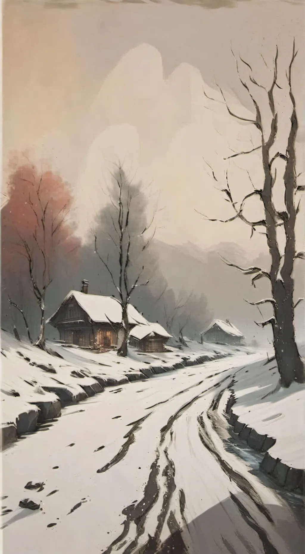 ai character: MHA winter background