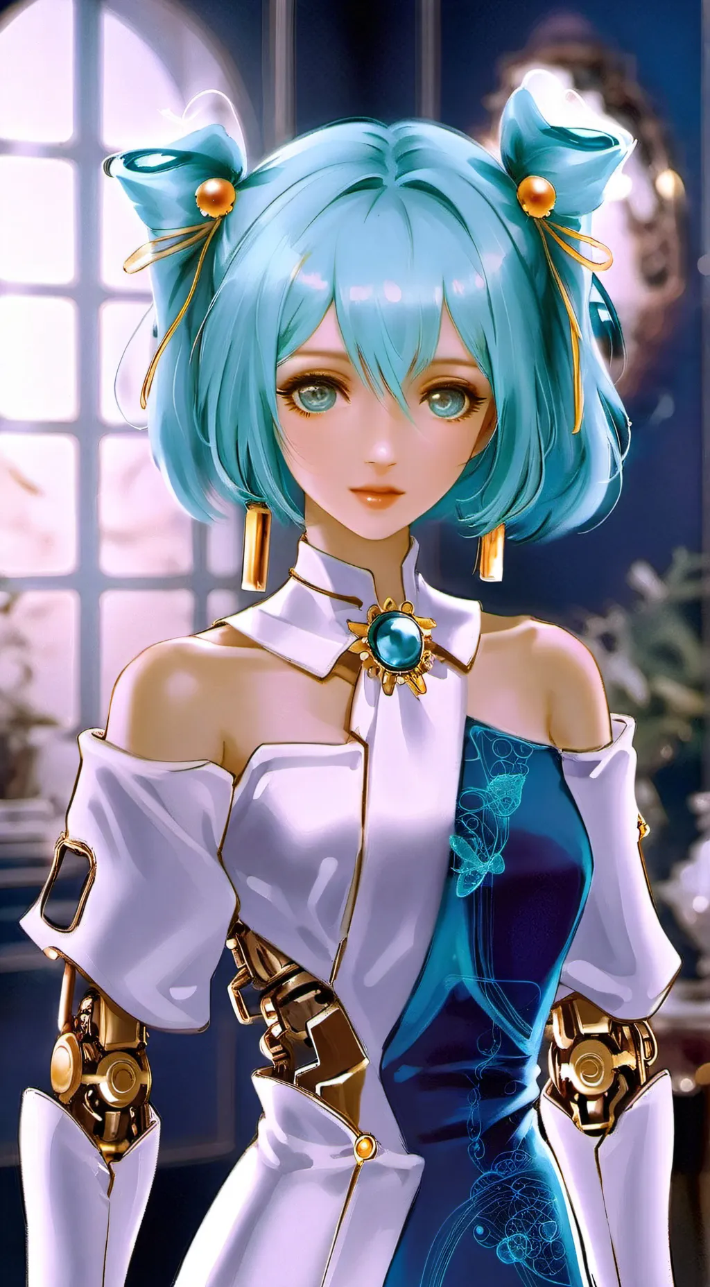 ai character: Coral background