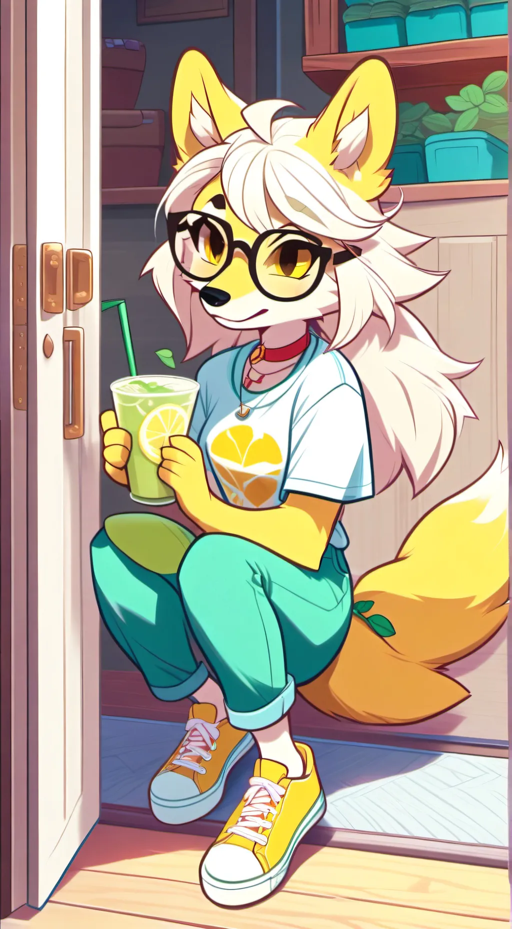 ai character: Lemon background