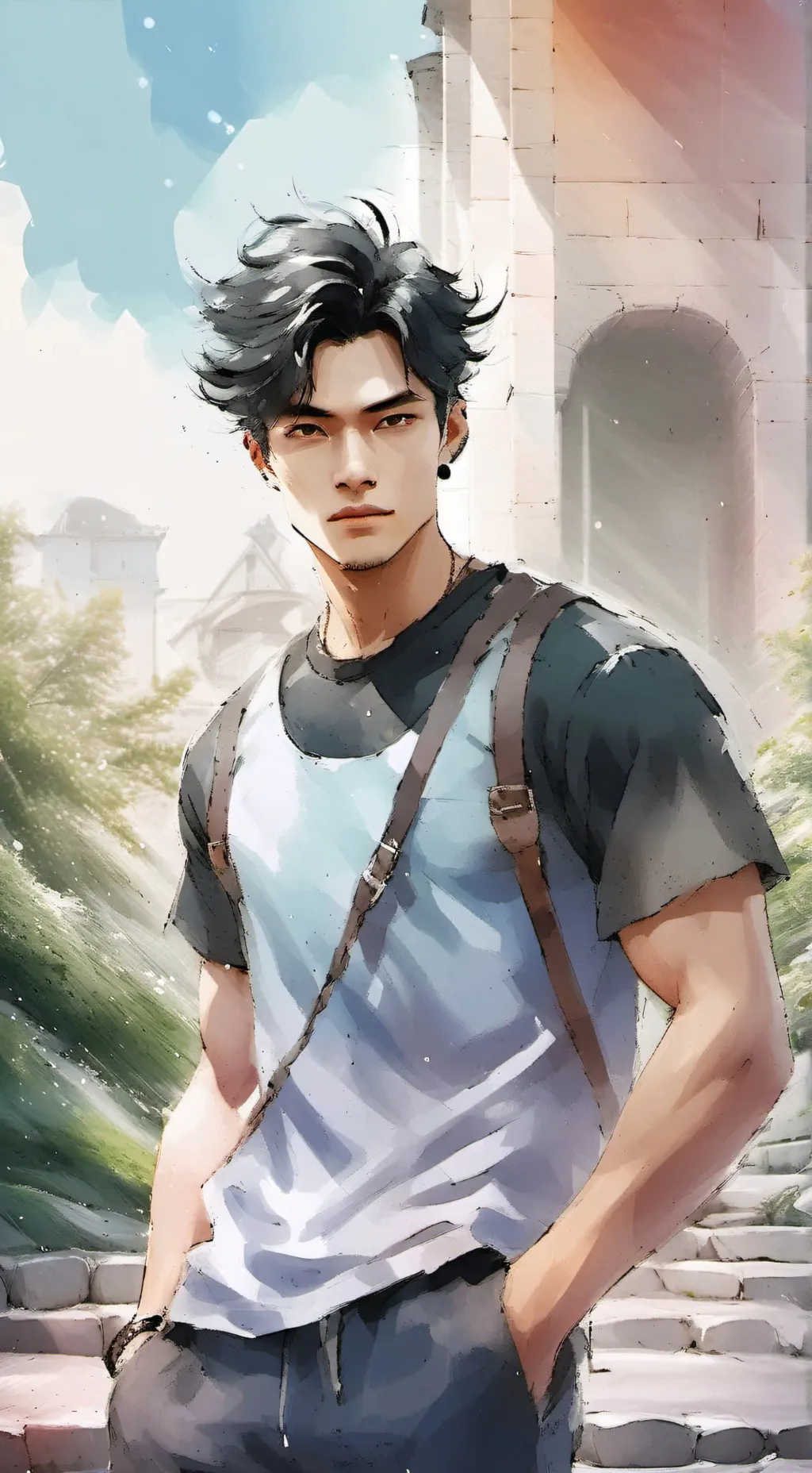 ai character: Alexander  background