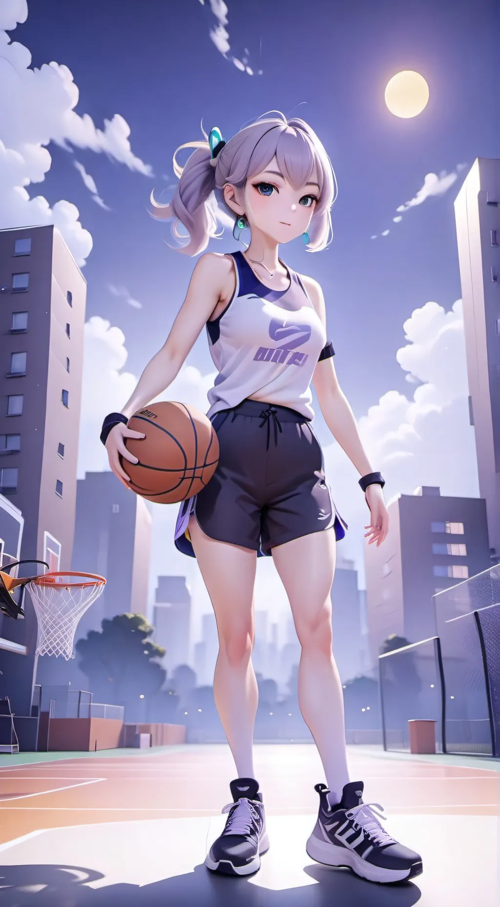 ai character: Girl cute  background