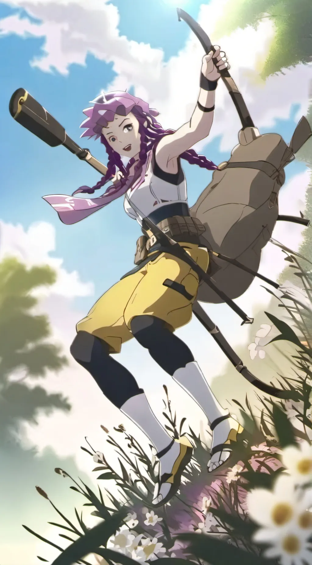 ai character: glitch background