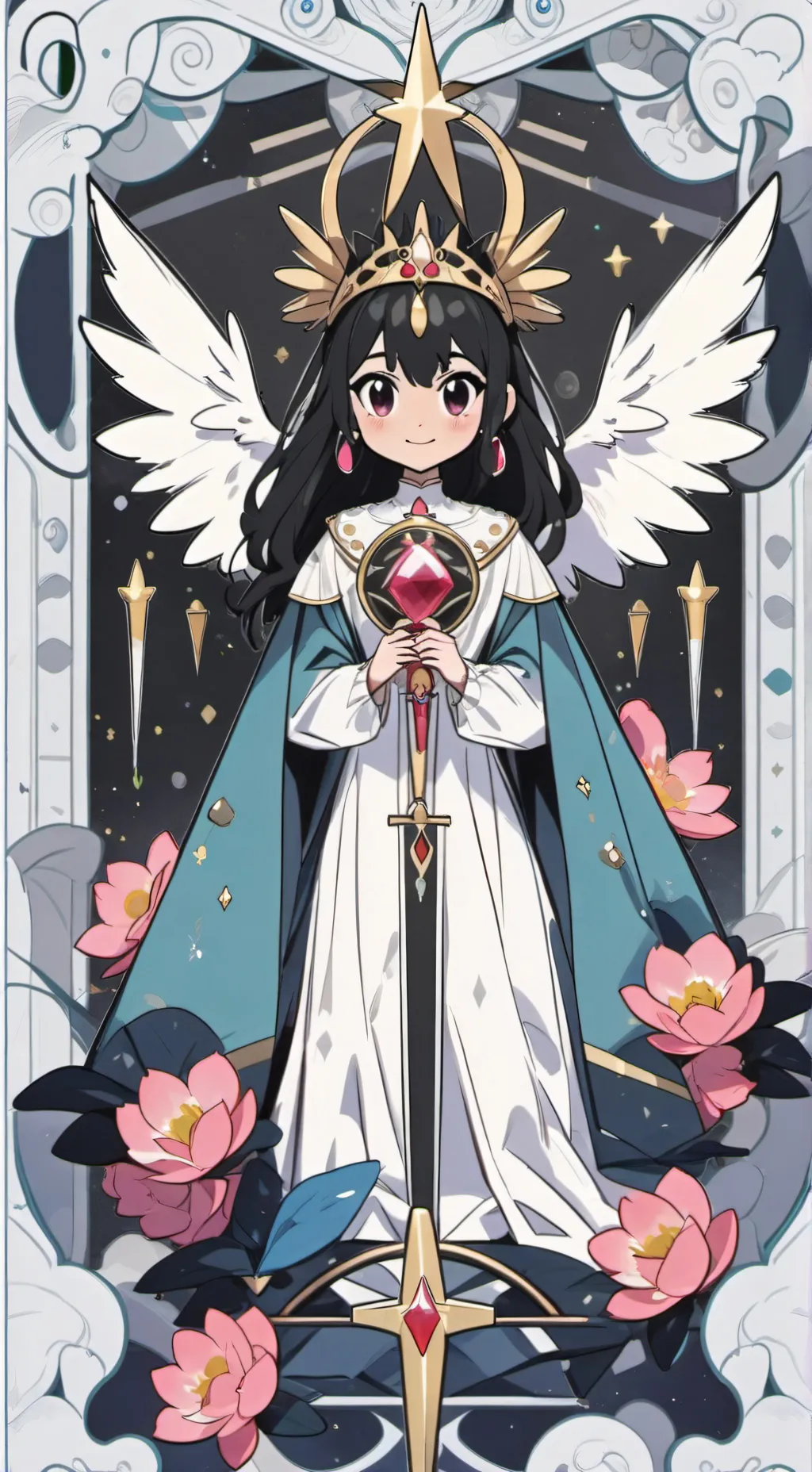 ai character: angel Lina  background
