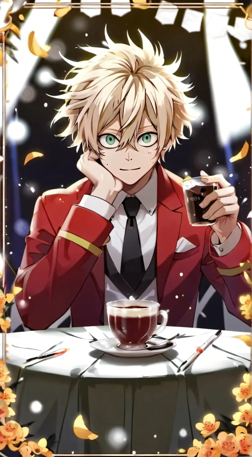 ai character: bakugo  background