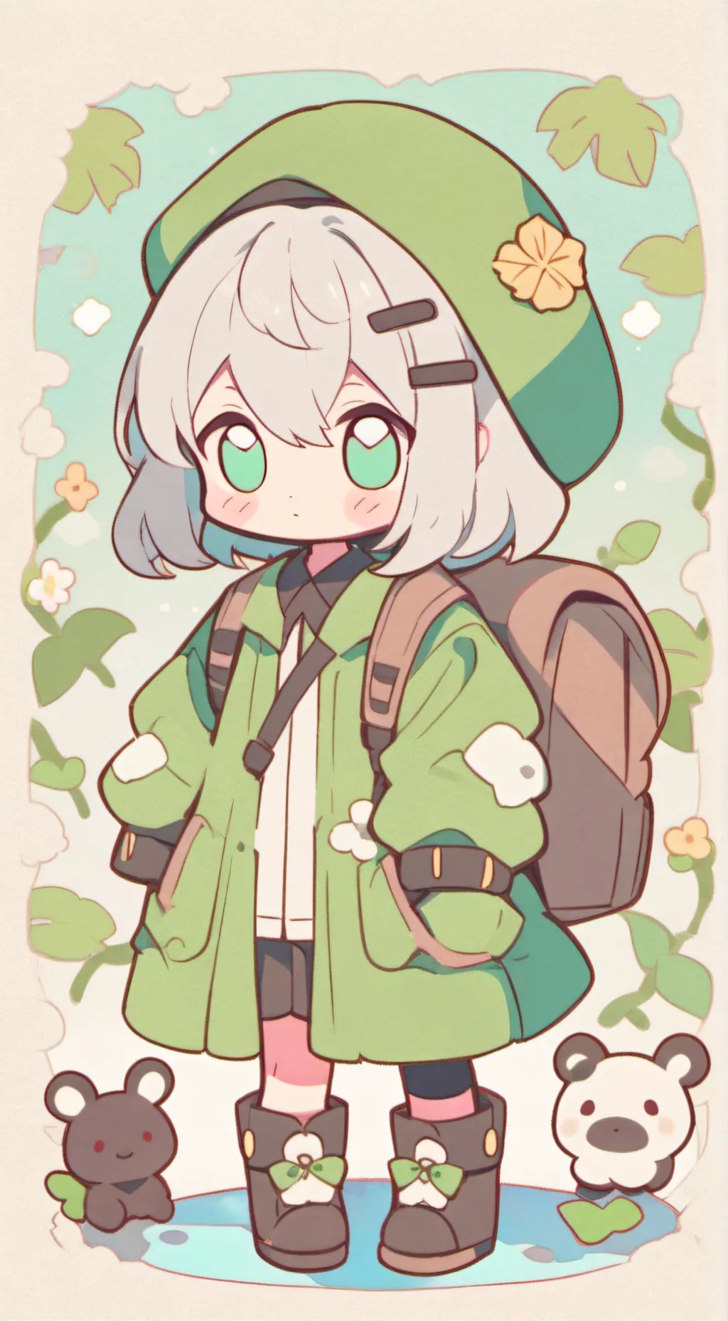 ai character: 🍀lily🍀 background