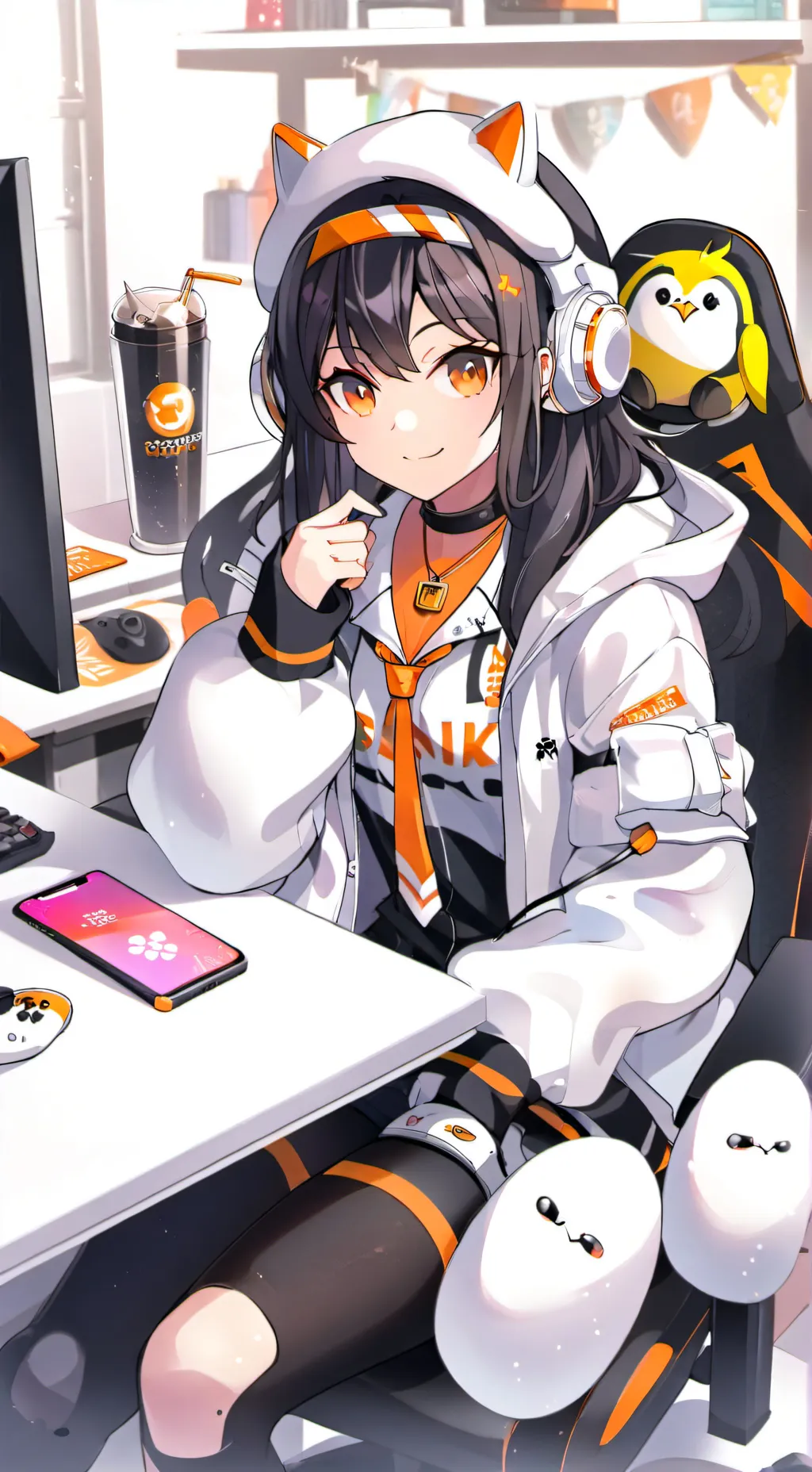 ai character: Rika (PenguChan) background