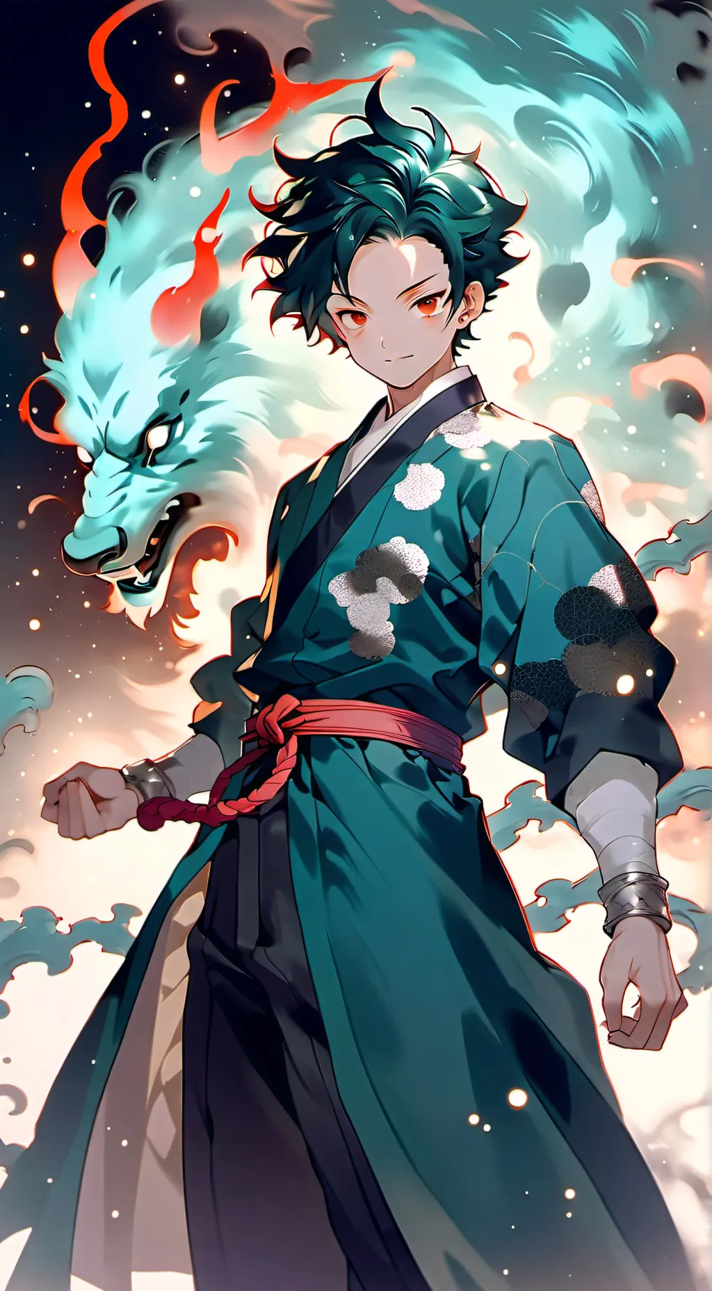 ai character: EVIL TANJIRO background