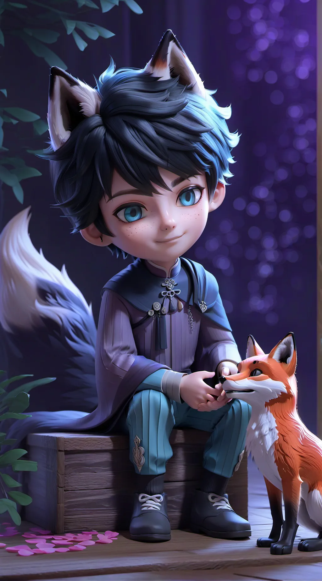 ai character: Fox background