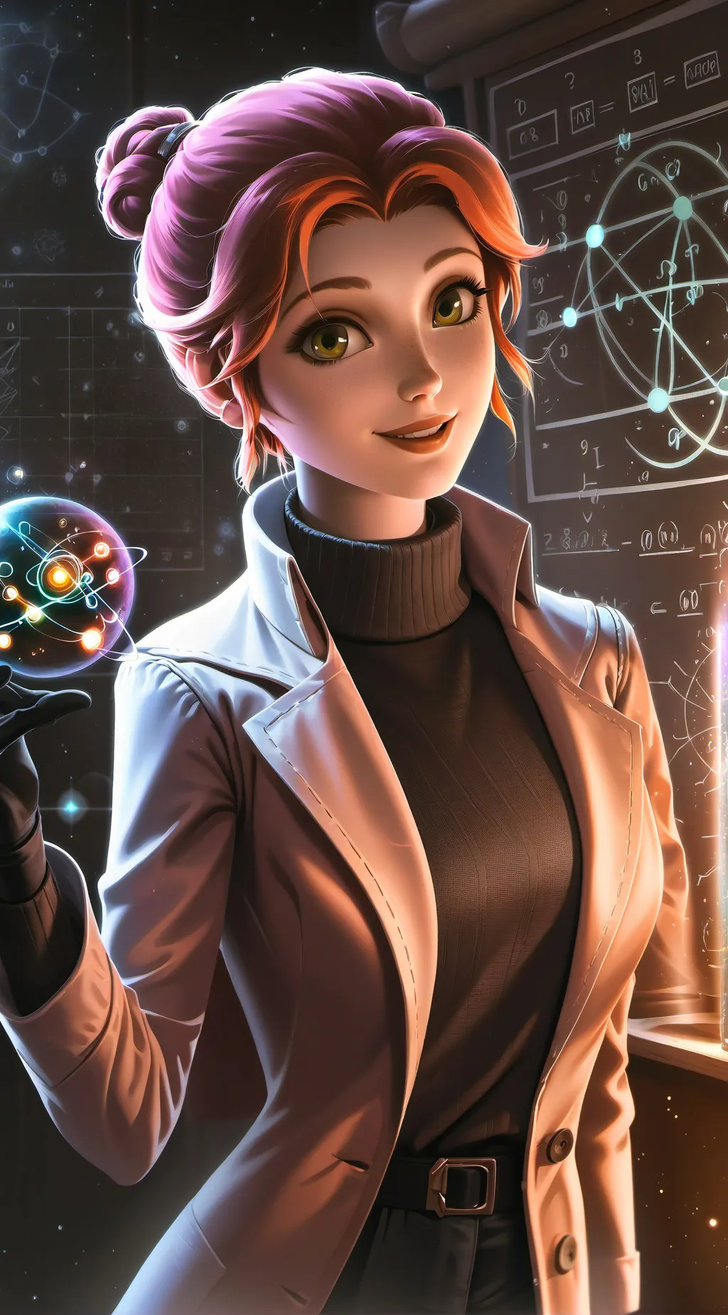 ai character: Astrid Quantum background