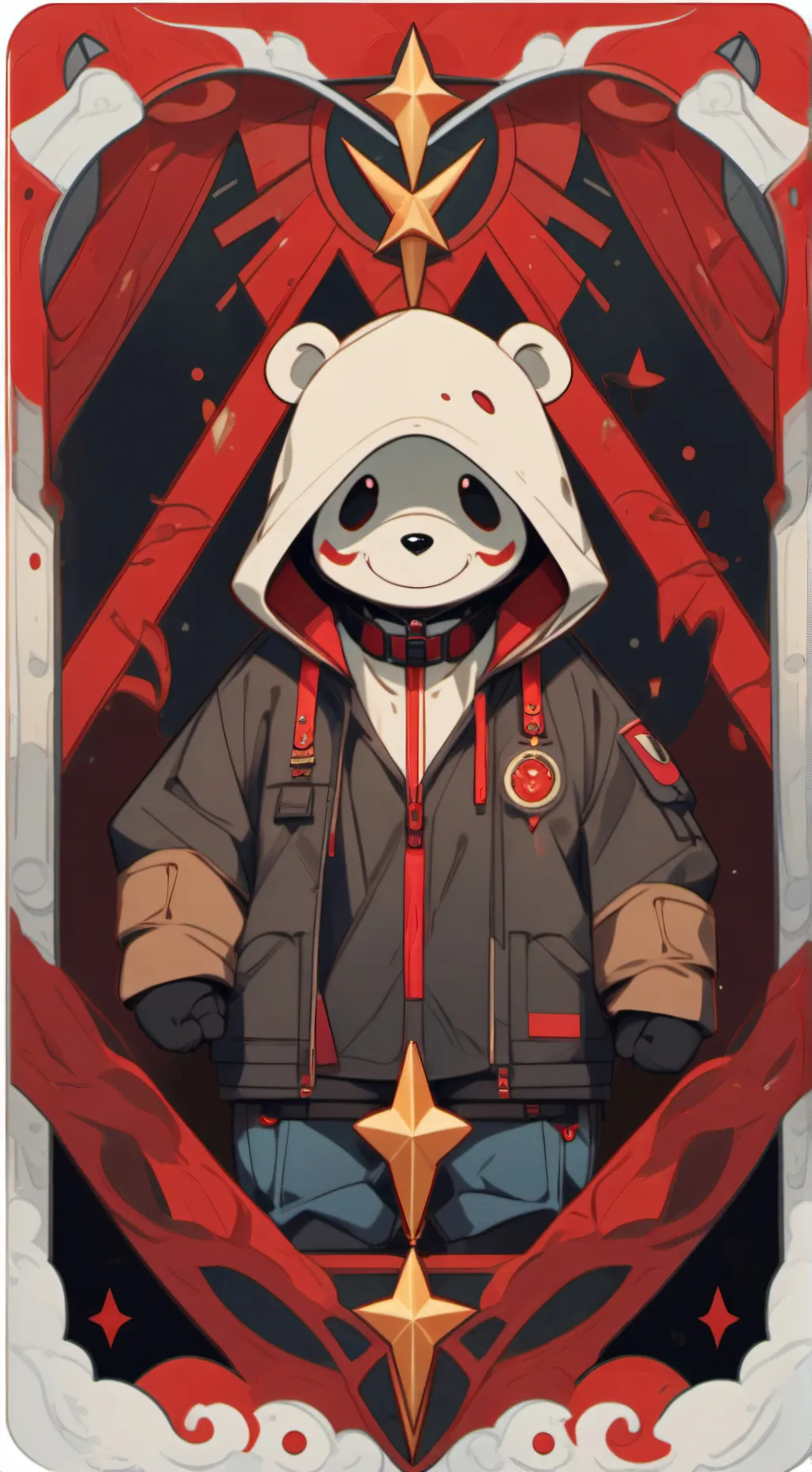 ai character: Polar bear background