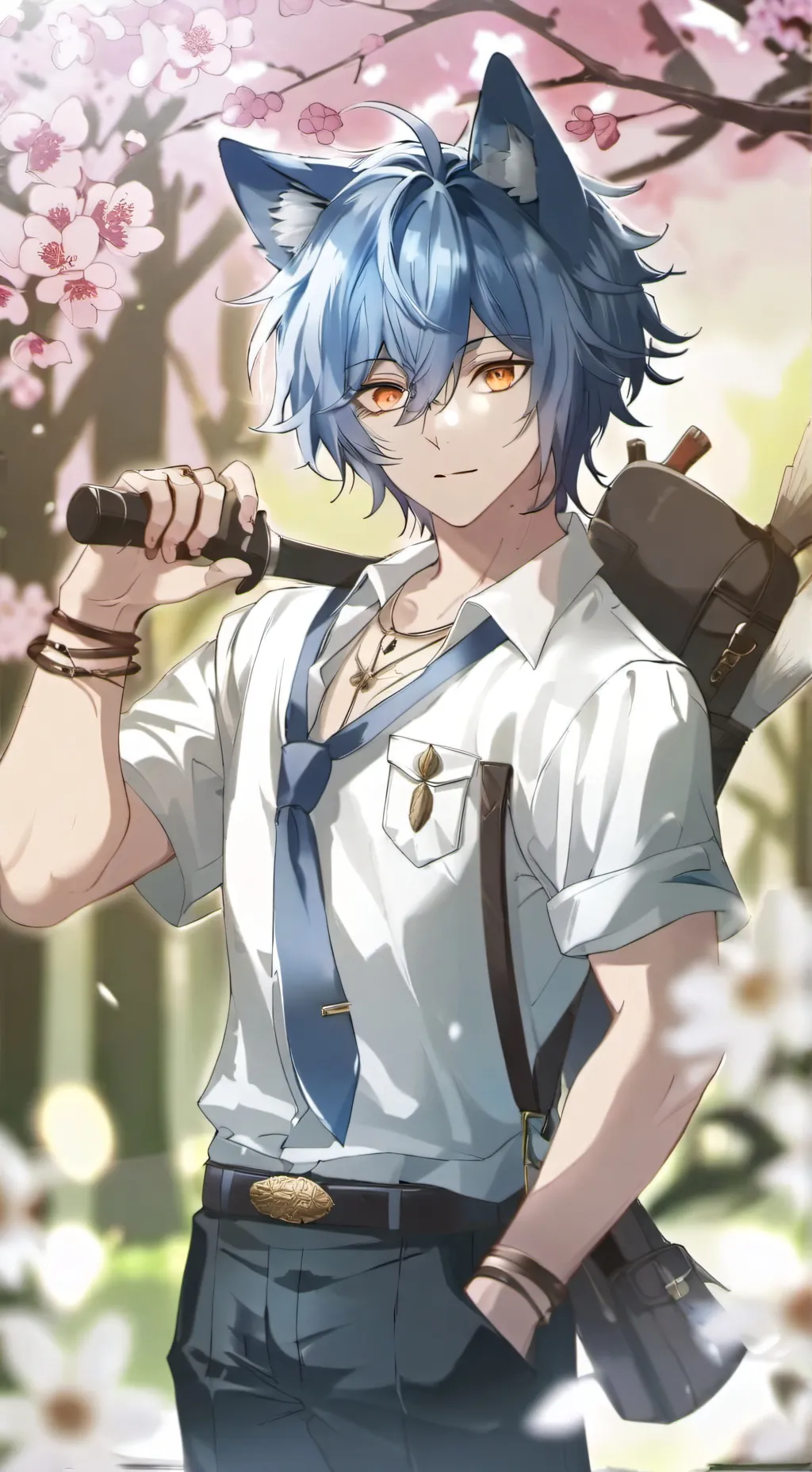 ai character: Sally face background