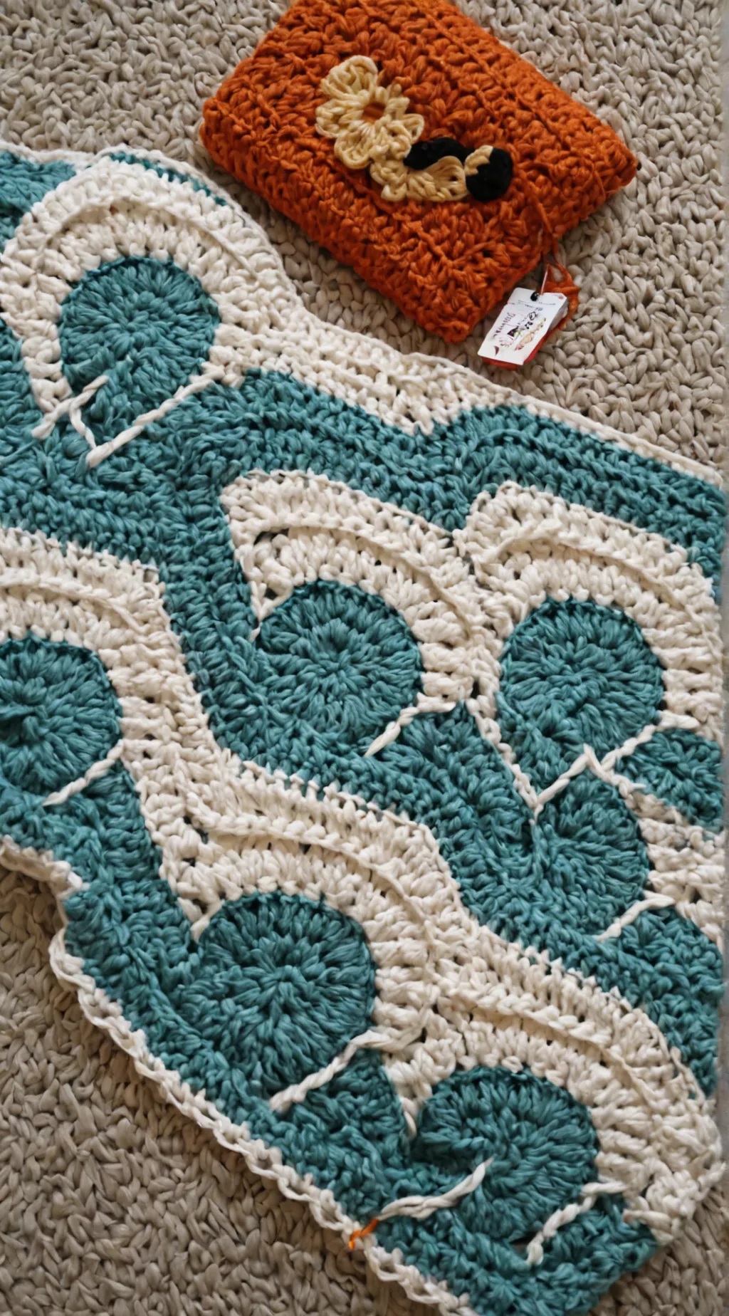 ai character: crochet patterns background