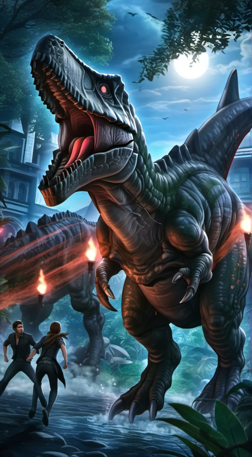 ai character: Jurassic X du background