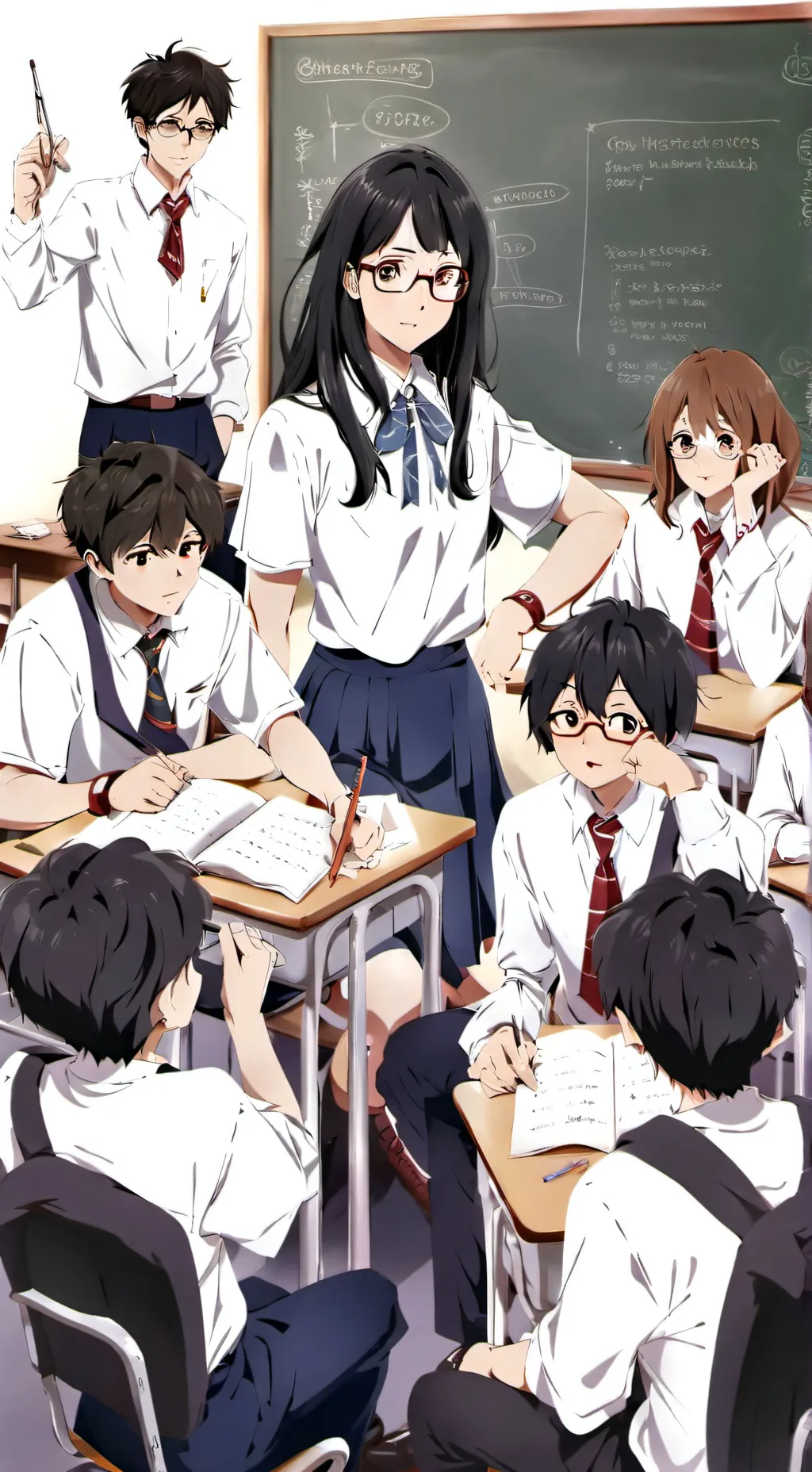 ai character: smart School  background