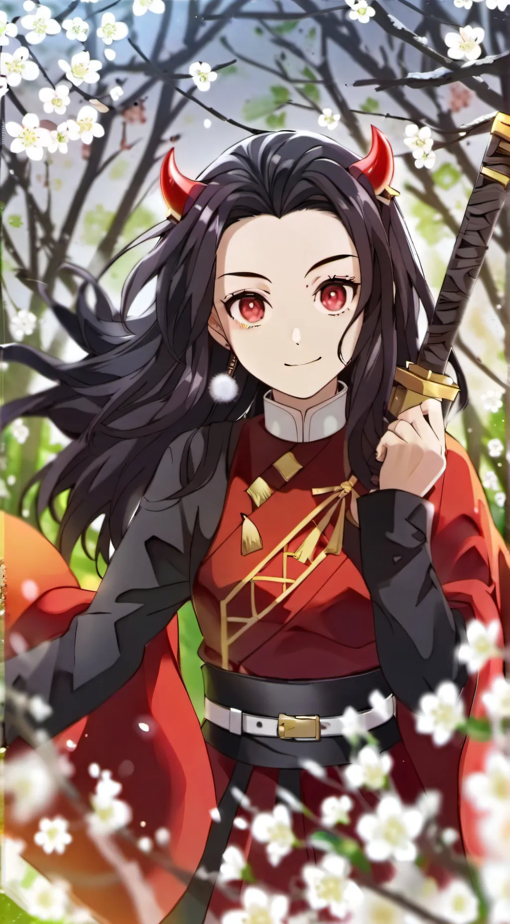 ai character: demons slayer  background