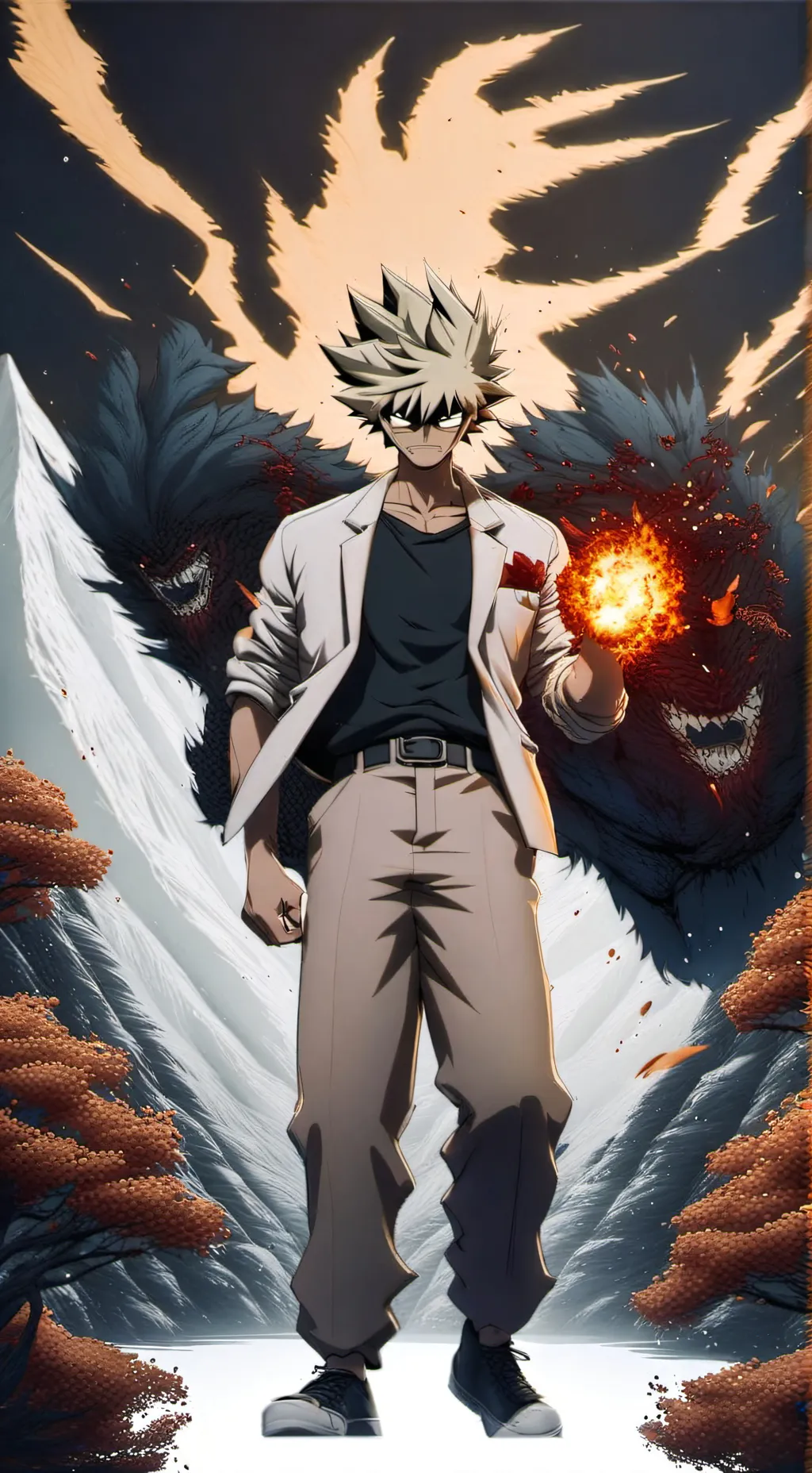 ai character: katsuki bakugou  background