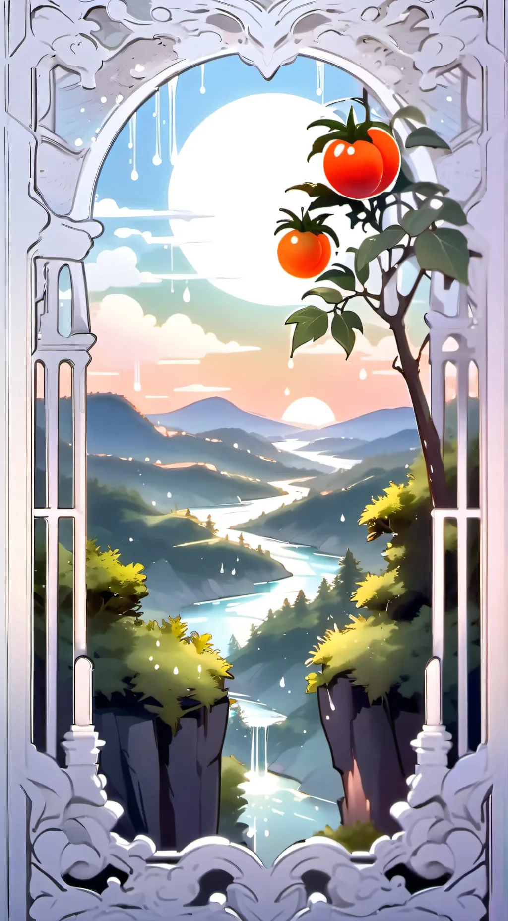 ai character: fruitcake agnst background