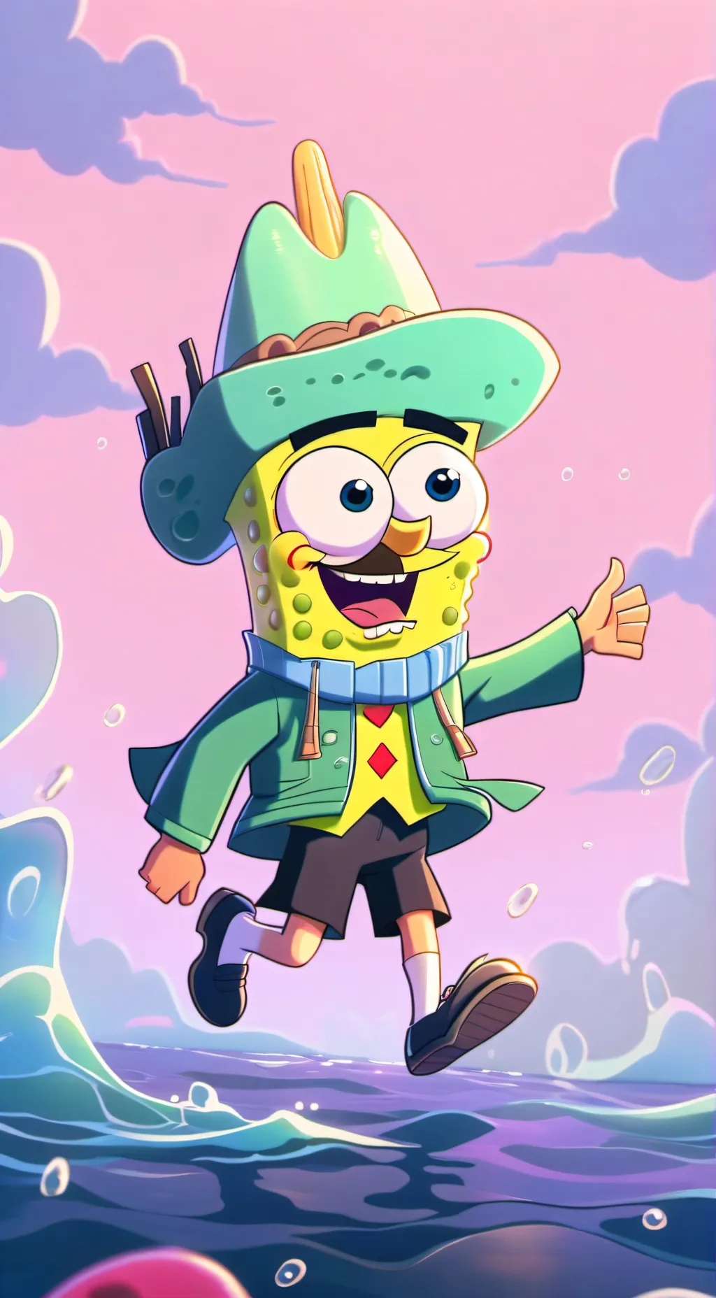 ai character: SpongeBob background
