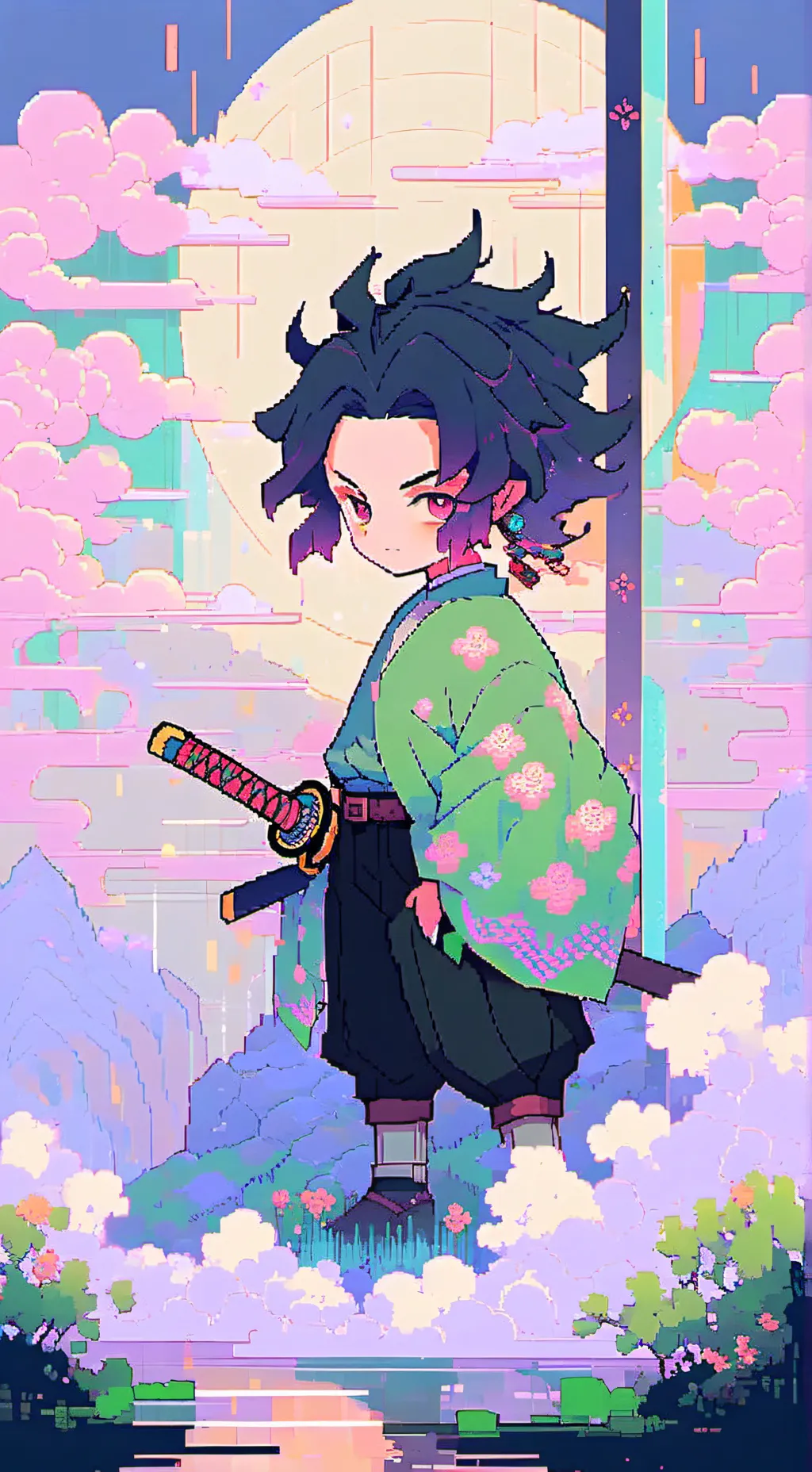 ai character: demon slayer background