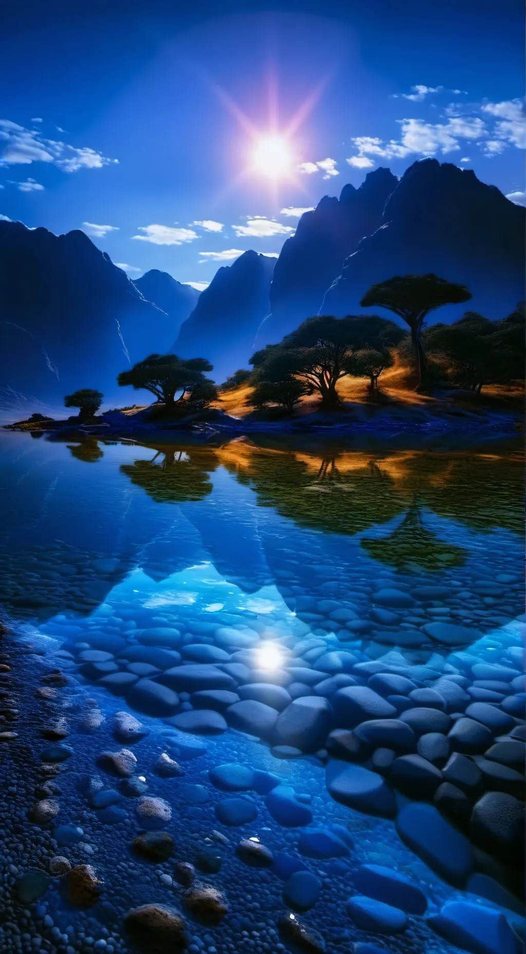 ai character: TV woman  background