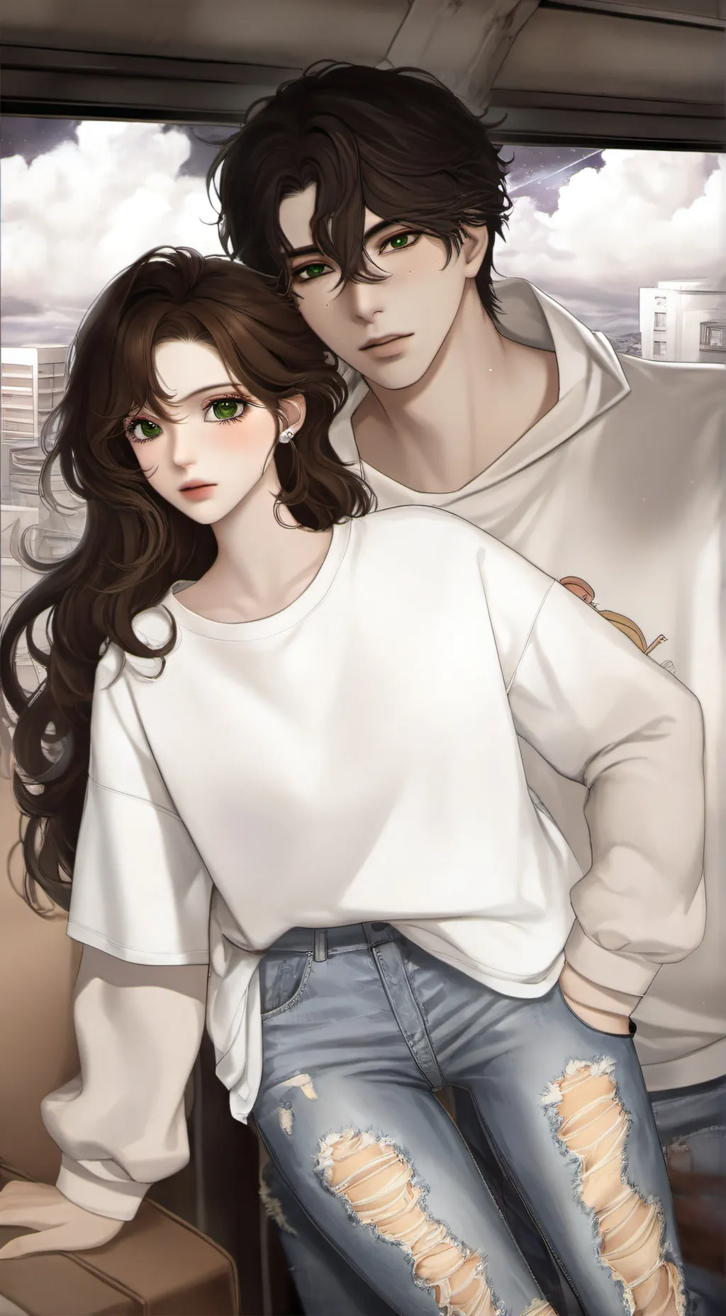 ai character: Zach+you  background