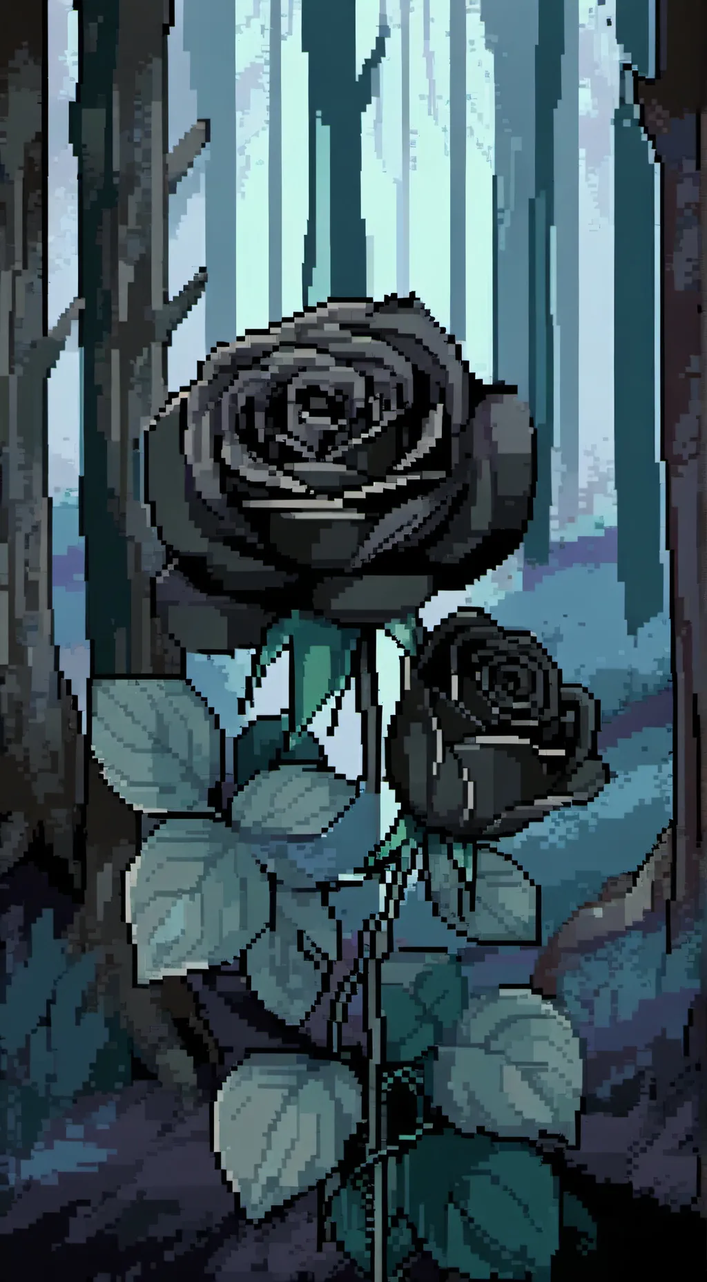 ai character: flower/vine infect background