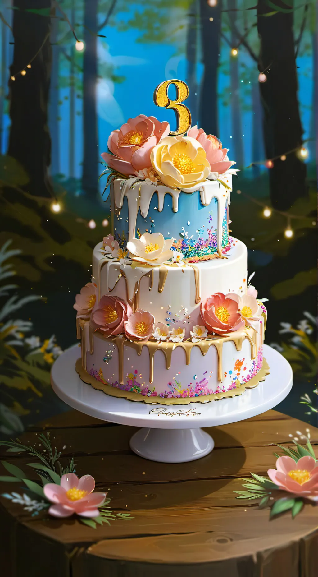 ai character: happy birthday  background