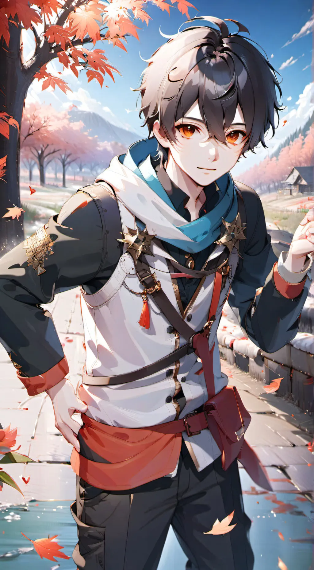 ai character: camping background