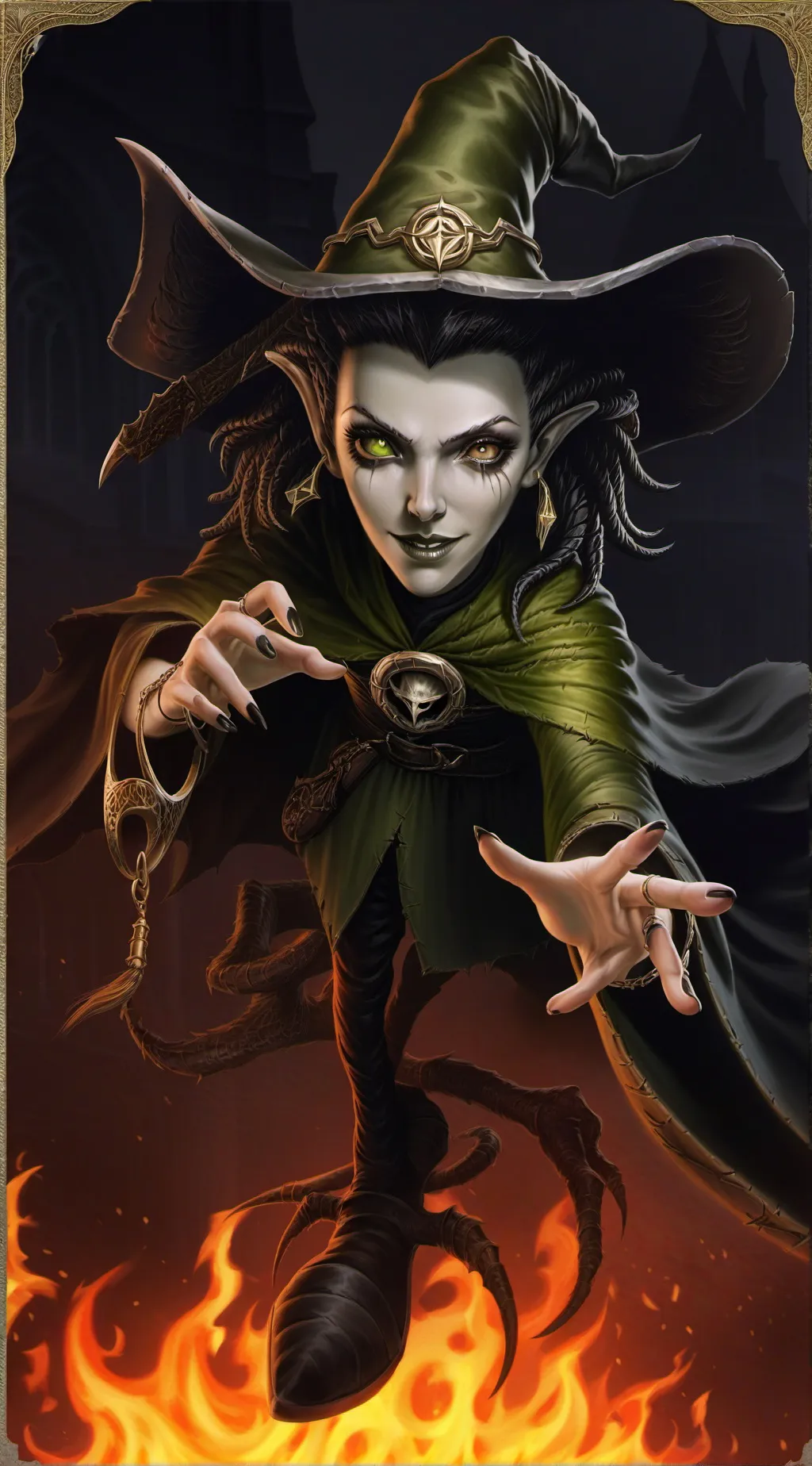 ai character: Agatha the dark background