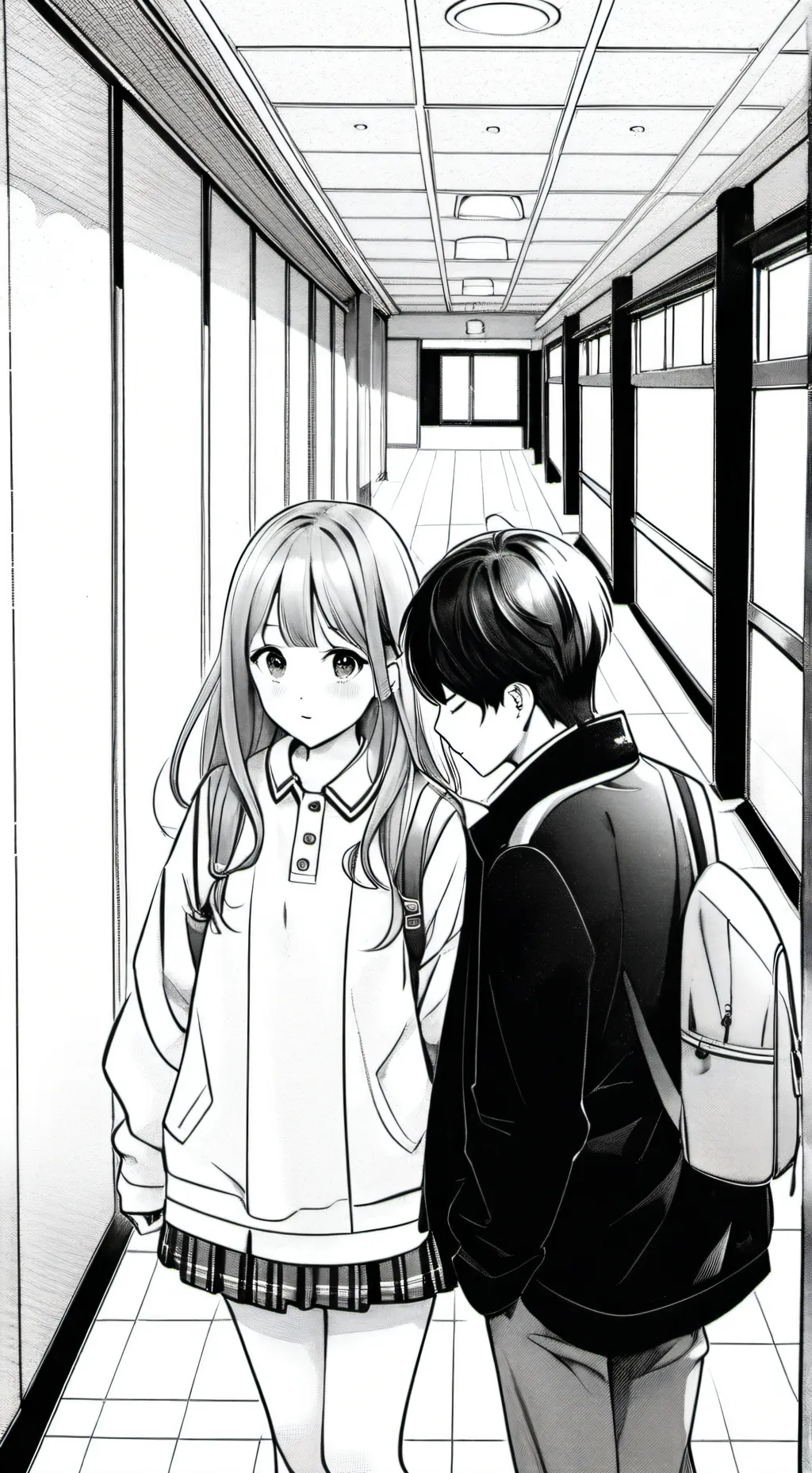 ai character: K-POP school background